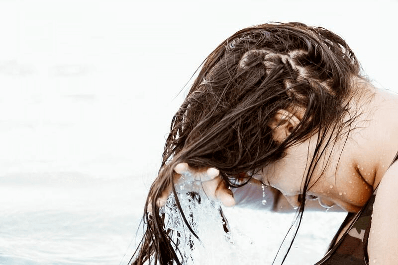 rinse you hair with freshwater